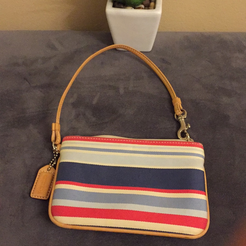 Authentic Coach Multicolored Mini Wristlet - Picture 2 of 5